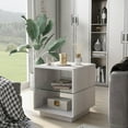 thumbnail image 3 of Furniture of America Beckel 2-Shelf End Table, White Oak, 3 of 7