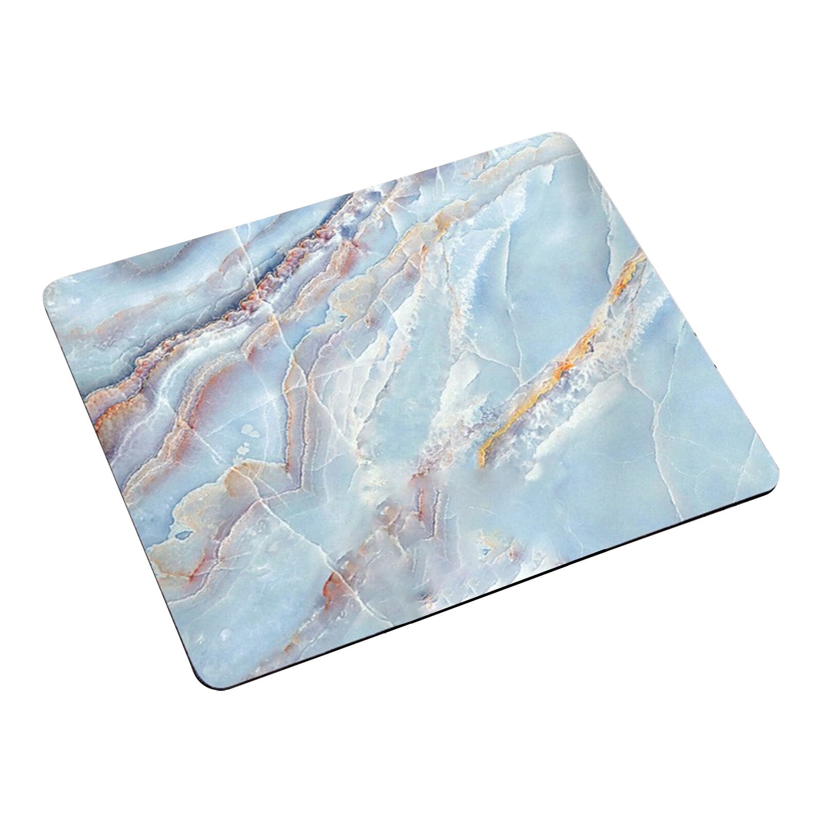 Jpgif Marble Round Mouse Pad， Square Waterproof NonSlip Rubber Base