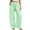 Green, variant on TEAJOPSUU Womens Casual Plaid Pants Wide Leg Elastic Waist Button Detail Trousers with Pockets Gingham Trendy Daily Wear Khaki