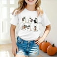 thumbnail image 2 of NLOMOCT Cute Summer Tops Girls Kid Toddler Girls Halloween Shirts Pumpkin T-Shirt Pumpkin T-shirts, Pumpkin Tees, Girls Short Sleeve Halloween Tops Fashion Halloween Tops,White,6-7 Years, 2 of 5