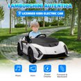 thumbnail image 4 of Qaba 12V Lamborghini Licensed Electric RC Car for Kids, Toddler Ride on Toys Gift, White, 4 of 9