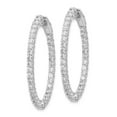 thumbnail image 4 of Auriga Fine Jewelry 14K White Gold Lab Grown Diamond SI+, H+, Round Hoop w/Safety Clasp Earrings for Women, 4 of 4