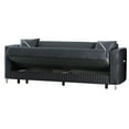thumbnail image 3 of Ottomanson 90" Convertible Sofa Couch for Living Room, Microfiber Modern Sofa Bed with Storage, Gray, 3 of 5