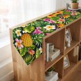 thumbnail image 4 of Tropical Botanical Table Runner Linen Burlap Table Runner 70 Inches Long Summer Monstera Leaf Pineapples Floral Boho Dresser Scarves for Kitchen Island Coffee Dining Room Party Holiday Decor 13"x70", 4 of 8