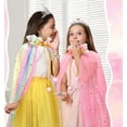 thumbnail image 4 of Little Girls Princess Dress up Trunk Pink Cape Jewelry Gift Set for Birthday Party Halloween Carnival 3-8 Years, 4 of 6
