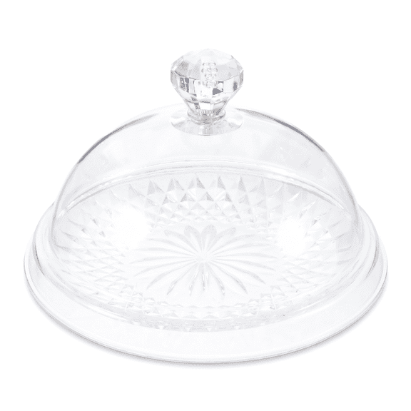 Damkogic Clear ABS Cake Stand with Dome Lid – Durable Pastry Display Cover for Weddings, Parties, and Everyday Use