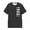 Dark Gray, variant on Unisex Oversized Casual Short Sleeve Letter Print Soft Breathable Daily Tee Plus Size White M