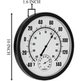 thumbnail image 3 of Termómetro higrómetro redondo para colgar en la pared, indicador para interiores y exteriores, reloj para jardinería, industria, laboratorio, fábrica, farmacia, diámetro 25 cm, 3 of 6