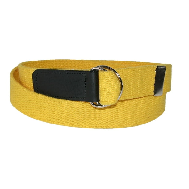 CTM Cotton Web Belt with Double D Ring Buckle