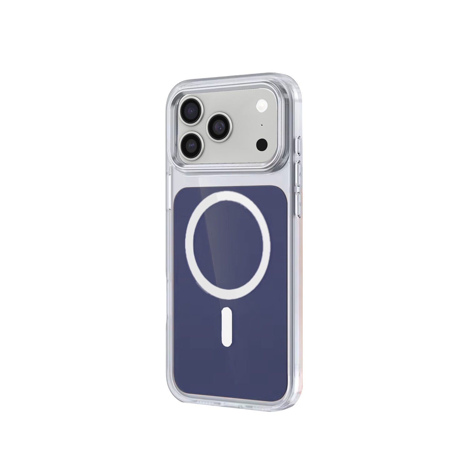 Crystal Clear Magnetic Case for iPhone 17 Pro Max - Navy Blue
