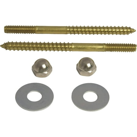 Lasco 1/4 In. x 3-1/2 In. Brass Toilet Screws  04-3603
