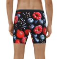 thumbnail image 4 of Salouo Variety Of Fruits And Berries Pattern Men's Boxer Briefs, Soft & Breathable Underwear Elastic Waistband Briefs for Men,1-Pack, 4 of 7