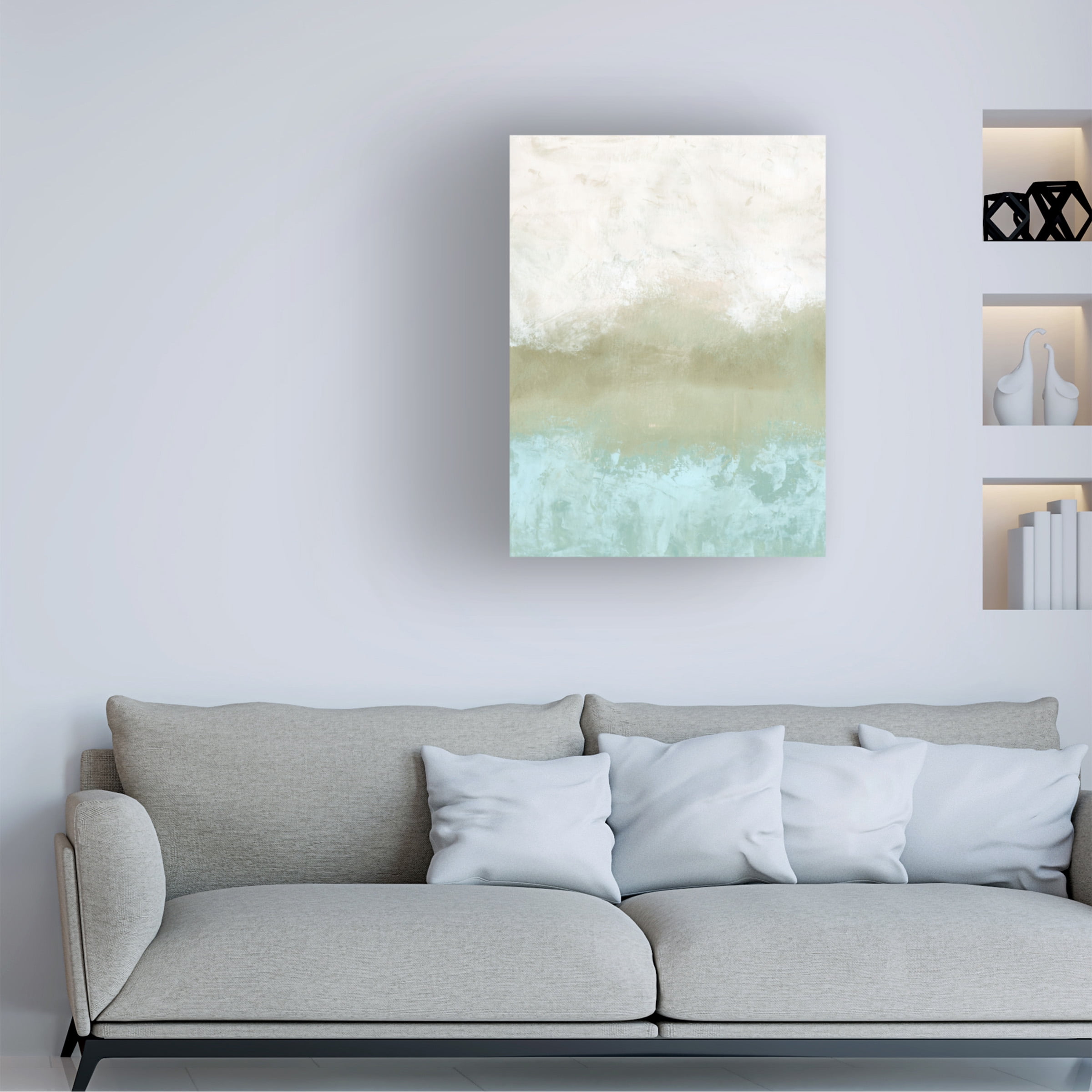 Emma Caroline 'Soft Sea Green Composition II' Canvas Art