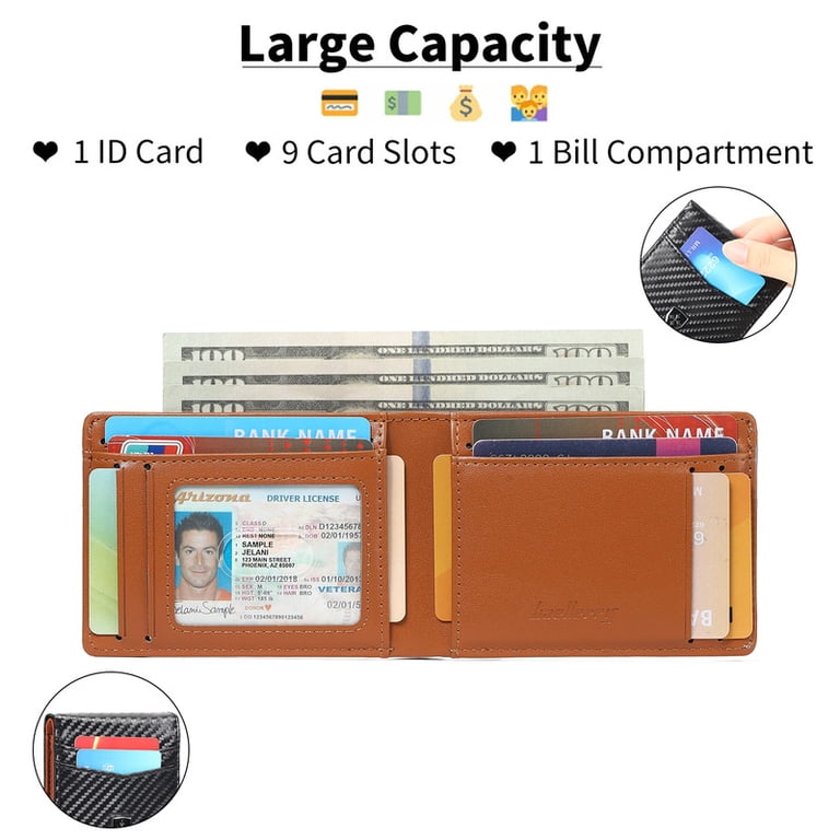 Falan Mule Men's Slim Bifold Wallet, RFID Blocking photo 7