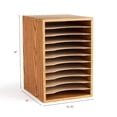 thumbnail image 3 of Scranton & Co Medium Oak 11 Compartment Vertical Desk Top Sorter, 3 of 4
