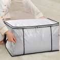 thumbnail image 6 of Large Capacity Storage Bag with Handle and Zipper - Foldable, Washable Travel & Moving Bag for Clothes, Pillows, Quilts, 60x37x35cm, 6 of 8