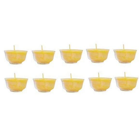 Mudra Crafts Tibetan Tealight Vanaspati Ghee Butter Lamp Candle Set for Meditation, Ceremonies, Rituals, Altars, Diwali (Glass Jar)