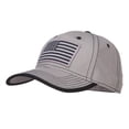 thumbnail image 2 of Silver American Flag Patched Superior Cotton Cap - Grey Black OSFM, 2 of 5