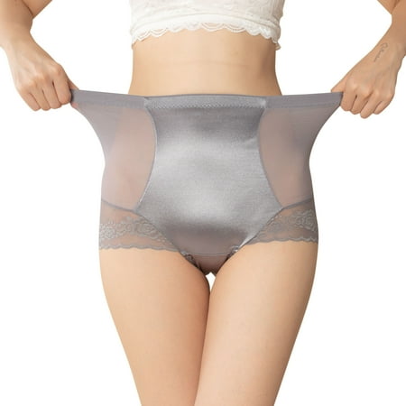 

adviicd Panties for Women Pack Tummy Control Women s Flattering Lace Cotton Stretch Panties Grey 3X-Large