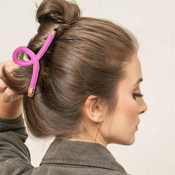 SHEIGUANNI Pencil Hair Claw Clips for Women Thick Hair Funny Back to School Hair Clips for Thin Hair Jaw Barrettes Cute Teacher Hair Accessories Teacher Appreciation Gift Party Costume Christmas