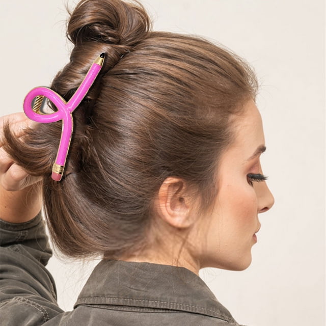 Pinzas para el pelo con forma de lápiz, pinzas para el pelo escolares para mujer, pinzas bonitas para el pelo con forma de lápiz, pinzas para el pelo