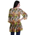 thumbnail image 4 of Moomaya Printed Georgette Shrug Ruffled Back Drop Hem Beach Cover Up For Women, 4 of 5