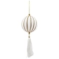 thumbnail image 2 of A&B Home Set of 12 White Fabric Hanging Ornaments with Tassel 3.9" x 3.9" x 12.6", 2 of 5