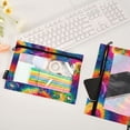 thumbnail image 3 of 2 Pack Flip Folders with Clear PVC Window Binder Pouches 3-Ring Binder Organizer for Office & Home Colorful Tie-dye with Swirling, 3 of 6