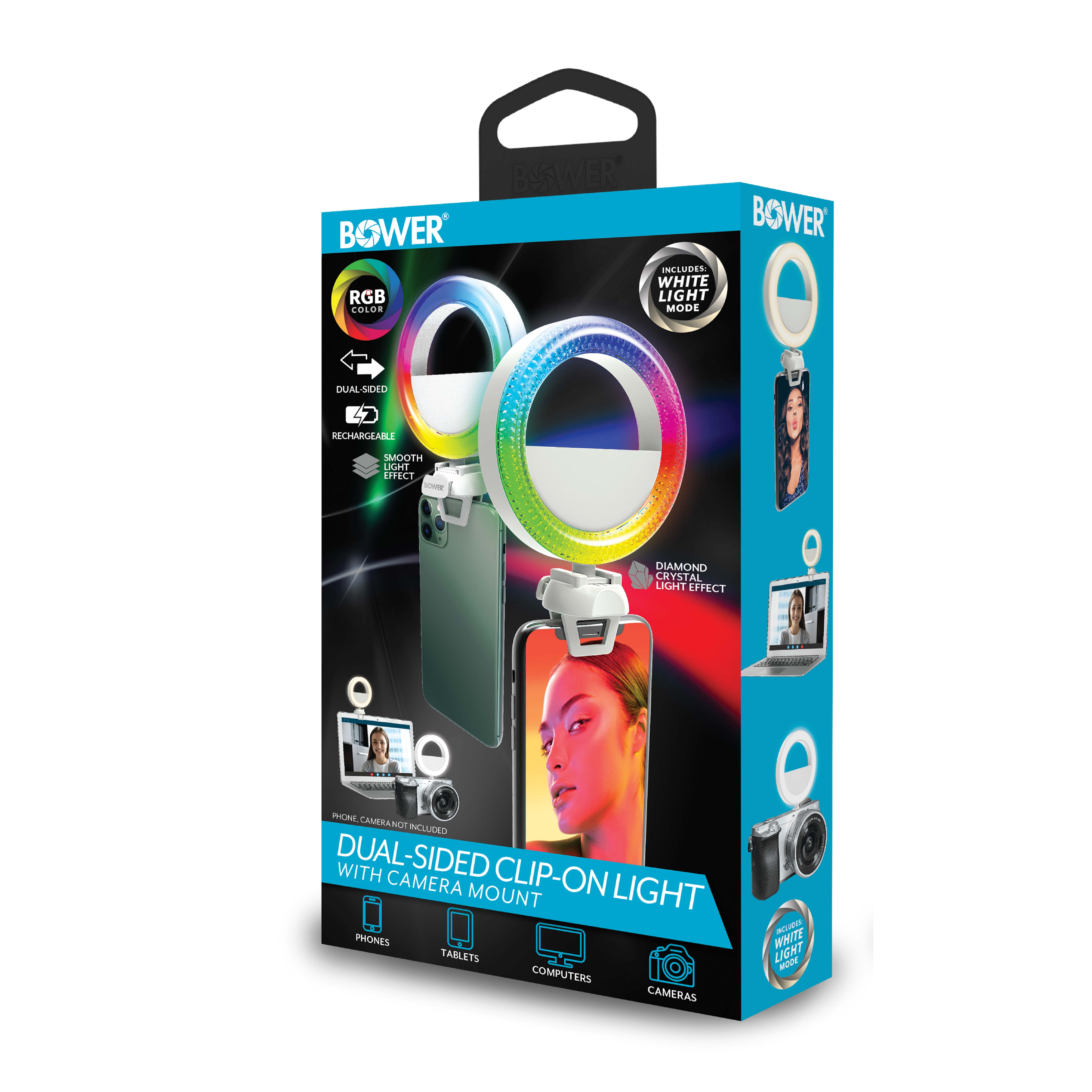Bower Dual-Sided LED Light with Camera Mount, 4 Inches photo 8