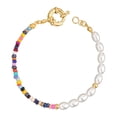 thumbnail image 1 of de Perlas para Mujer, Joyería Ajustable para Niñas Y Adolescentes, Abalorio para Fiesta, Navidad, Playa, Boda, Verano , Dorado Yinane Pulsera Perlas, 1 of 6