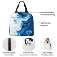 thumbnail image 4 of Sikiie Blue White Fluid Art Lunch Bag for Women & Men Adult Insulated Lunch Box, Food Lunch Containers Lunch Tote Bags for Work, Travel, Outdoor, 4 of 8
