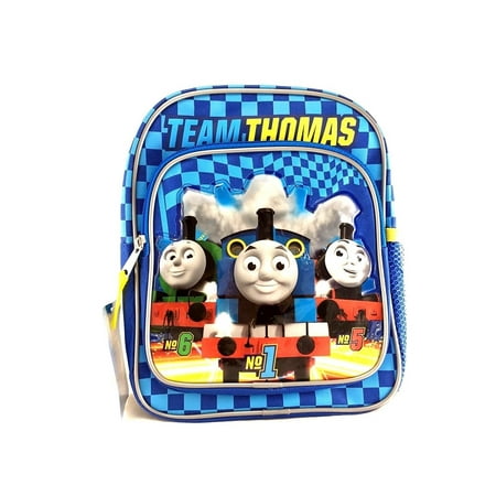 Team Thomas the Train Engine Mini 10" Canvas Blue School Backpack - No1 Thomas, Dimension: 10 x 8 x 3.5 By FAB