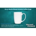 thumbnail image 2 of 10 Large Mocha Glossy Ceramic Coffee Mugs Set, 16 oz. - Stoneware, Smooth, Durable, C-handle - White, 2 of 5