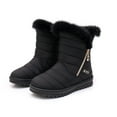 thumbnail image 4 of eczipvz Womens Shoes Snow Shoes Boots Boots Boots Snow Warm For Women's Boots Ankle Winter Boots Warm women's boots Womens Wide Winter Boots (Black, 7.5), 4 of 5