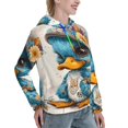 thumbnail image 6 of Haiem Cute Sunflower Blue Duck for Men's Fashion Hoodies & Sweatshirts with Kangaroo Pocket,Hooded Sweatshirt with Eye-catching Drawstrings-Large, 6 of 7