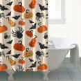 thumbnail image 4 of Halloween Pumpkin Spider Bat Pattern Shower Curtain 72"x72" ,Bathroom Decorative Shower Curtains Set with 12 Hooks,Modern Waterproof Washable Shower Curtain, 4 of 6