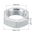 thumbnail image 2 of Uxcell M14x1.0 Steel Hex Nuts 50 Pcs Metric Thread Zinc Plated Finished Hardware Nuts Screw Bolt Fasteners 7mm Tall, 2 of 5