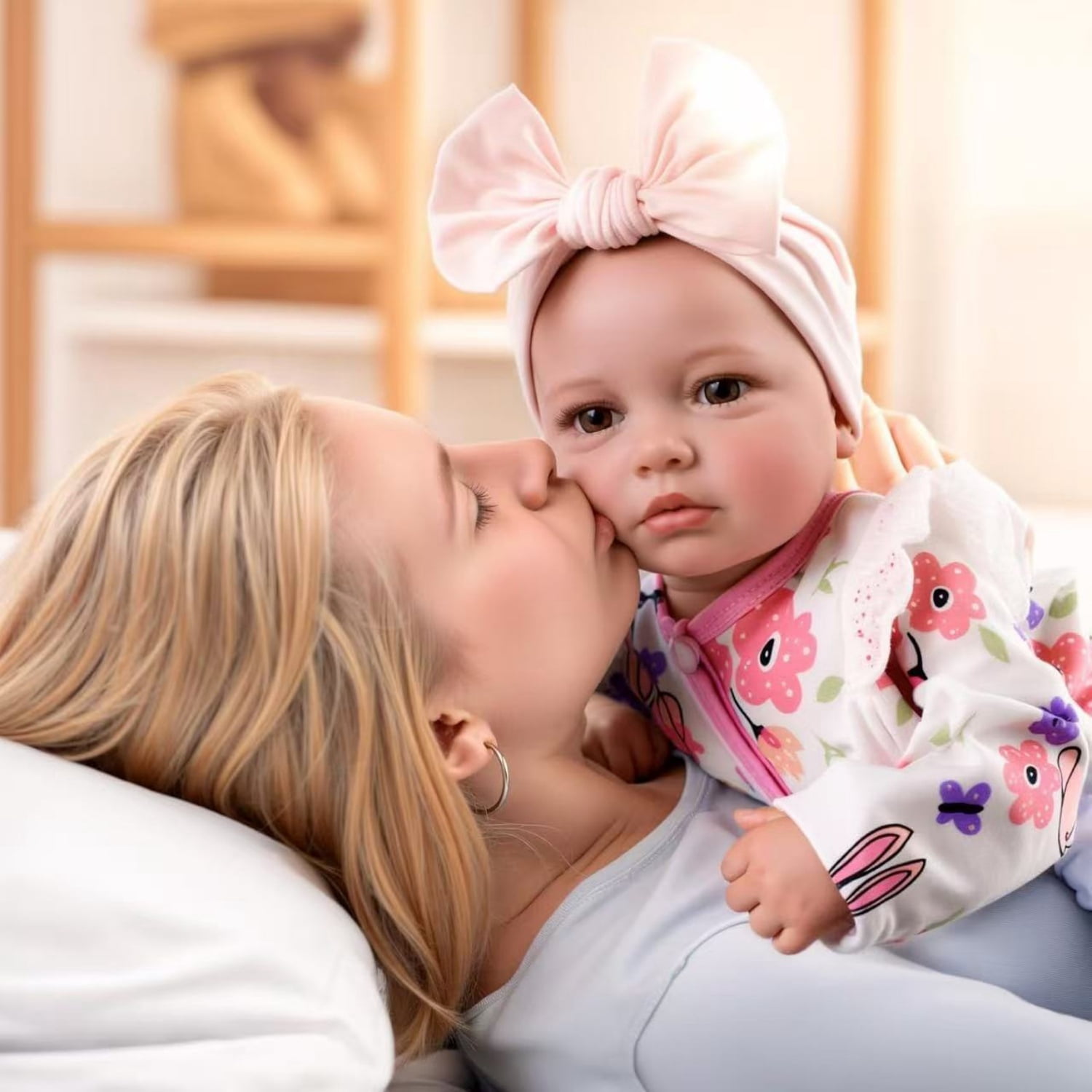 20 Inch Lifelike Reborn Baby Dolls Soft Cloth Body Handmade Real Life Dolls with Clothes Accessories for Kids Age 3+