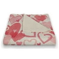 thumbnail image 3 of Creative Products Heart Cluster Pattern 50 x 60 Coral Fleece Blanket, 3 of 3