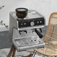thumbnail image 2 of Silver Gray Semi-Automatic Espresso Machine – 1450W, 20 Bar Pressure, 30 Adjustable Grinder Settings, Fast Heat-Up System, Milk Frother with Steam Wand, for Home, Hotel & Office, 2 of 6