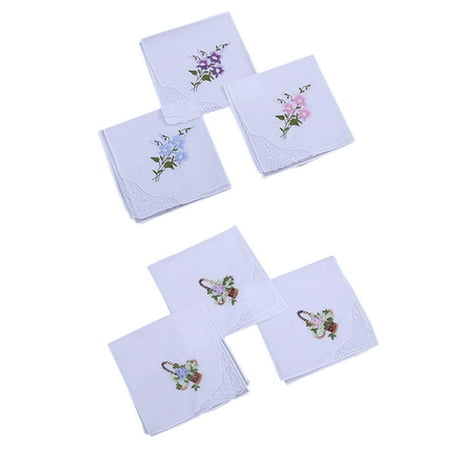 

Frcolor Napkins Cloth Wedding Dinner Cotton Lace Handkerchiefs Reception Facial Towel Floral Reusable Linen Holiday Vintage
