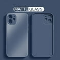 thumbnail image 2 of Frosted Glass Cases for iPhone X Xs XR 11 12 Pro Max 12Mini 7 8 Plus Anti-Fingerprint Liquid Silicone Luxury Cover, 2 of 6