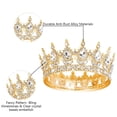 thumbnail image 3 of DESIGNICE Queen Crown Rhinestone Wedding Crowns and Tiaras for Women Costume Party Hair Accessories Princess Birthday Crown Crystal Bridal Crown (Gold White Crown), 3 of 8