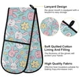 thumbnail image 4 of Dailycode Double Sided Oven Mitt with Loop Heat Resistant Kitchen Long Potholders 7" x 35" Bunny Rabbit and Daisy Flower, 4 of 6