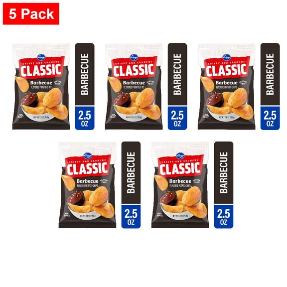 Kroger Classic Barbecue Potato Chips 2.5 oz - 5 Pack