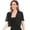 Black, variant on Women Shrug Soft Chiffon Open Front Sheer Short Sleeve Cropped Cardigans for Evening Dress Green S