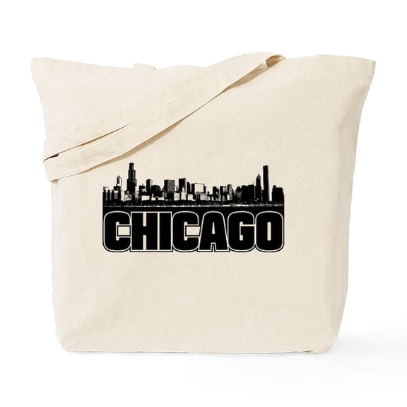 CafePress - Chicago Skyline Tote Bag - Unisex Canvas Tote Bag, Beige, 1-Piece