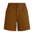 thumbnail image 3 of uublik Golf Shorts for Men Casual Elastic Waist Shorts Summer Beach Lightweight Short Pants with Pockets, Brown, 3 of 5
