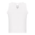 thumbnail image 5 of HAPIMO Women's Summer Tank Tops Casual Slim Fit Ruffle Camis Solid Color Print Tops Sleeveless Shirts for Girls O-Neck Blouse Daily Basic Crop Camisole Rollbacks White, 5 of 6