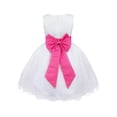thumbnail image 3 of TiaoBug Flower Girls Wedding Bridesmaid Dress Sleeveless Princess Bowknot Prom Birthday Party Ball Gown Rose 2, 3 of 7